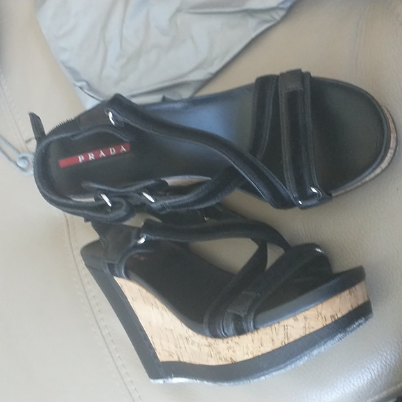 PRADA WEDGES - Picture 1 of 8